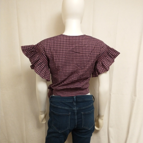 Madewell Checkered Crop Top - Picture 9 of 11